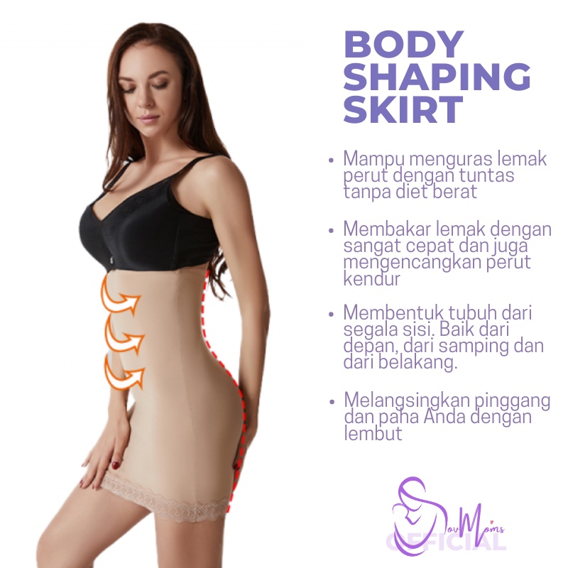 KORSET ROK Jumbo Pelangsing Perut Buncit Wanita Slimming Skirt Korset Postpartum Post Partum Pasca Habis Melahirkan Lahiran Corset Korslet Pelangsing Viral Peramping Perut Pinggang Bokong Dan Paha Body Slimmer