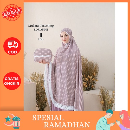 Mukena Dewasa Zoon Collection Syafina Khadijah Pasteleena Cantik E3T6 Mewah Rayon Premium Terbaru 20