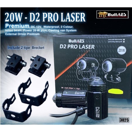 Lampu Laser Tembak D2 Laser 20 Watt PRO Laser Output universal