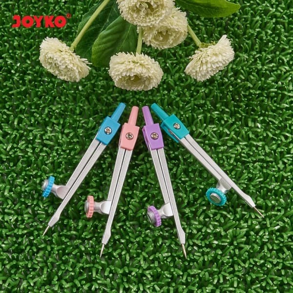 Jangka Set JOYKO MS-55 Math Mathematics Matematika School Tools Office Equipment Perlengkapan Sekolah Menggambar Lingkaran Bundar Memutar Putar Kesenian Kerajinan Gambar Kecil Lucu Simpel Simple Ecer Eceran Plastik Warna Bentuk Circle Grosir Prakarya