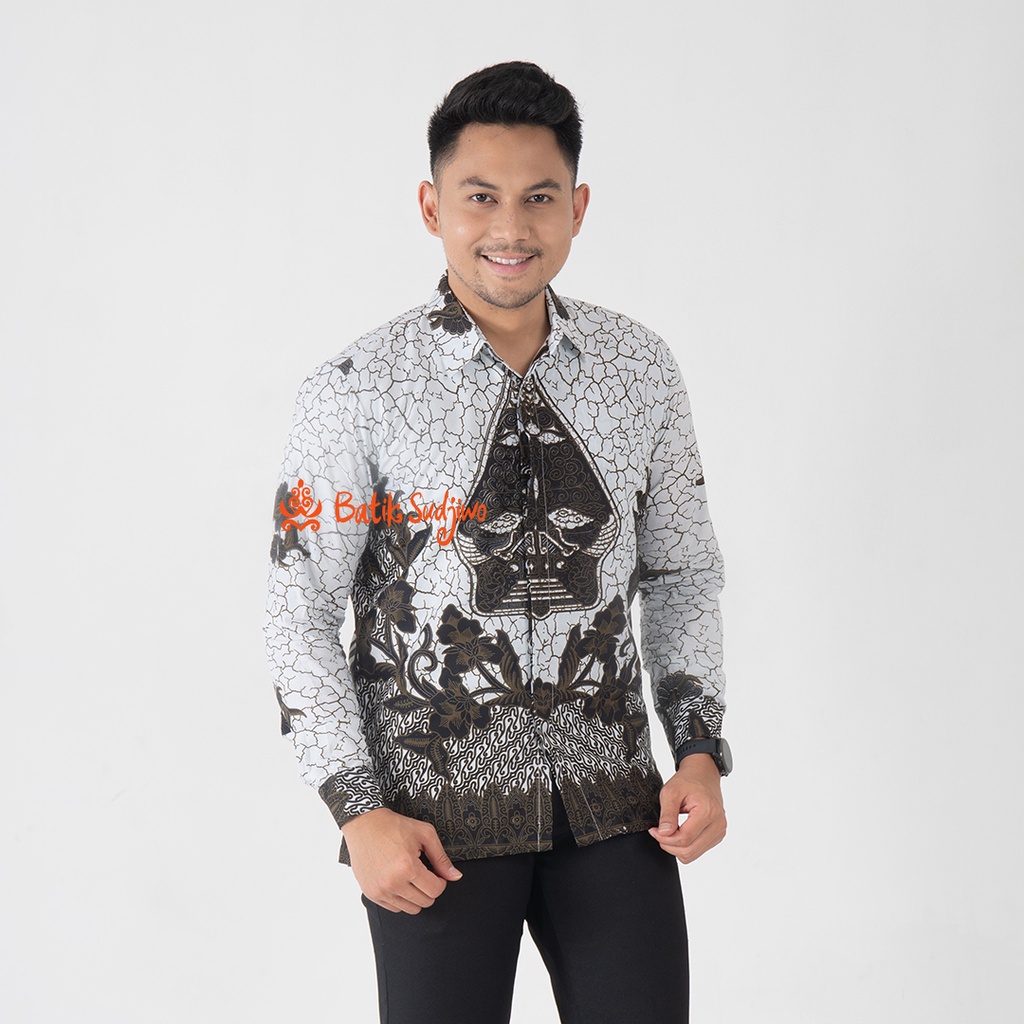 SUDJIWOBATIK 1131 Hem Kemeja Batik Pria Cowok Laki Laki Lengan Panjang Premium Lapis Furing Solo Laweyan Original