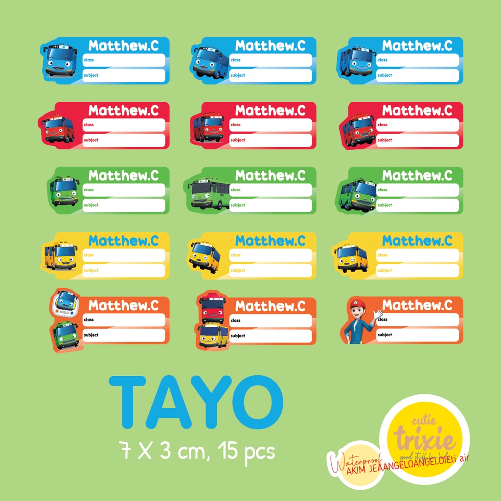 

STICKER LABEL BUKU MATA PELAJARAN / MAPEL ANAK TAYO