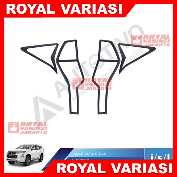 Garnish LAmpu Belakang Carbon All New Pajero Sport 2021 up Stoplamp Tail Lamp