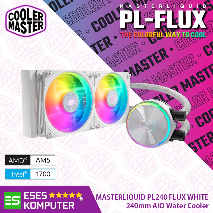 Cooler Master MASTERLIQUID PL240 FLUX WHITE ARGB AIO 240mm