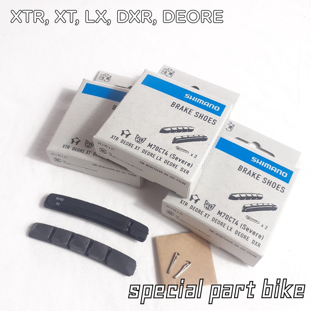 Shimano M70CT4 Brake Pad Shoe Kampas Rem Sepeda cantilever / Shimano XTR Deore XT LX DXR