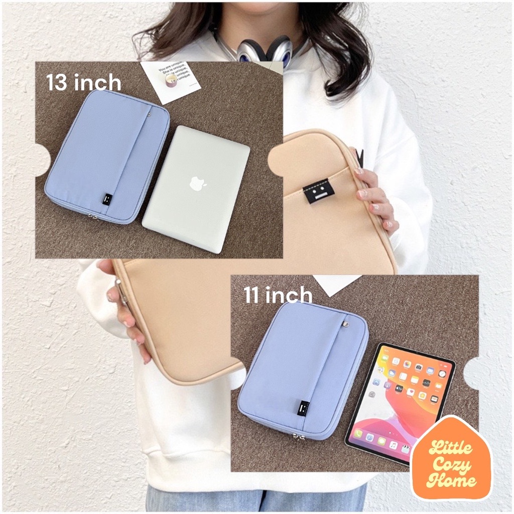 Softie Tablet Laptop Sleeve 11 13 Inch Warna Pastel Model Terbaru/ Tas Laptop Sarung Pouch Cover Komputer Leptop Multifungsi / Macbook Air 13in Kulit Leather Case Sleeve Mac Book