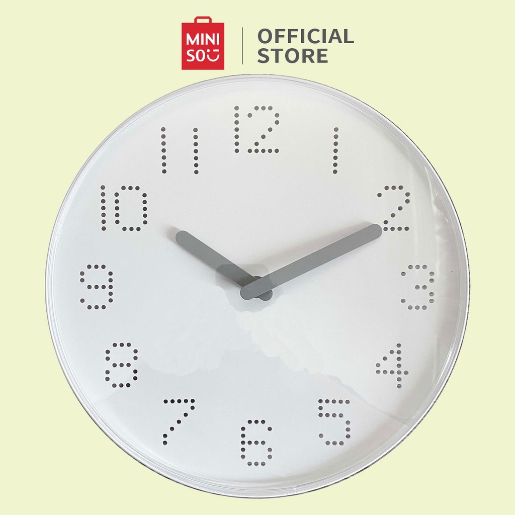 MINISO - Jam Dinding Plastik 25cm Jam Dekorasi Minimalis Wall Clock