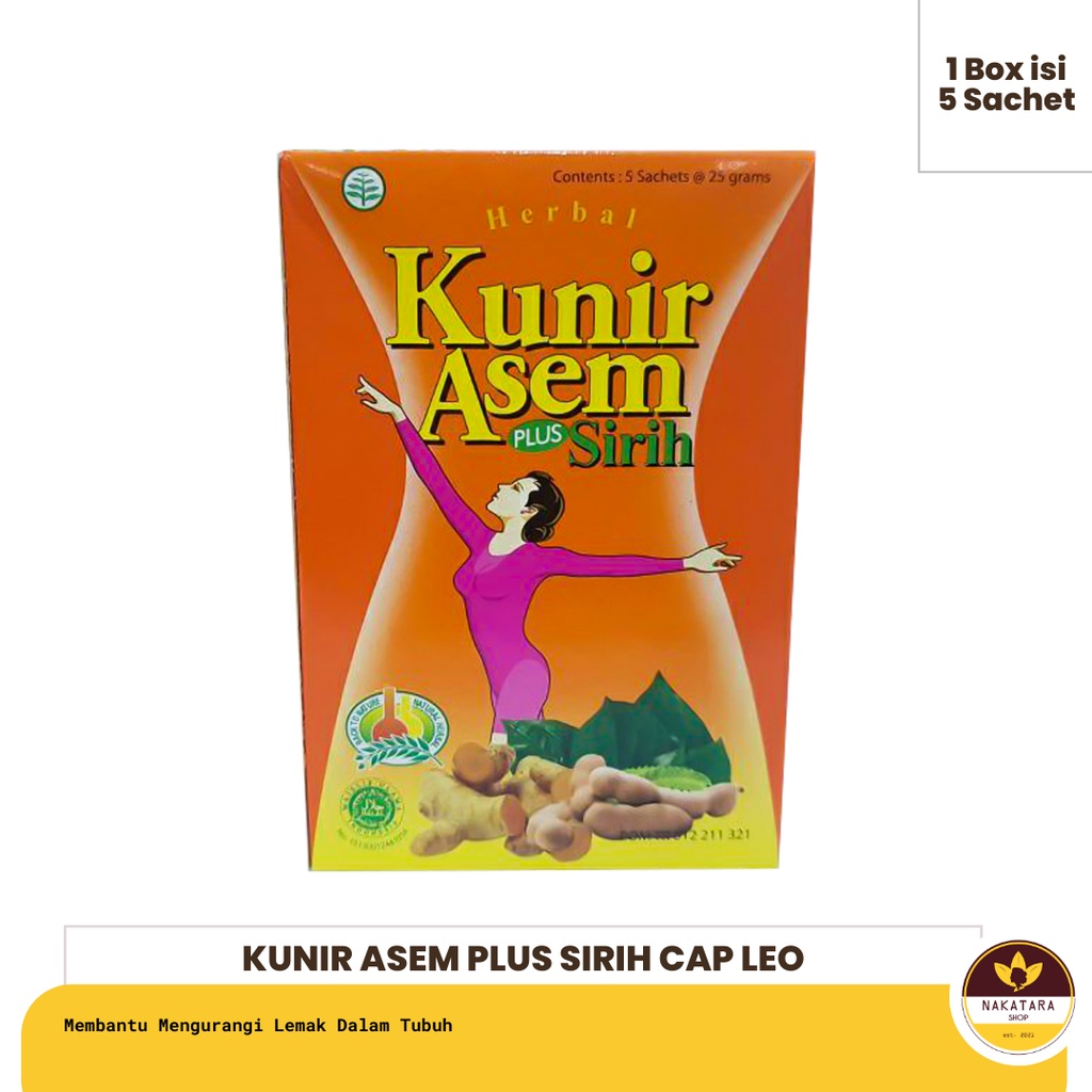 

KUNIR ASEM PLUS SIRIH CAP LEO ISI 5 SACHET