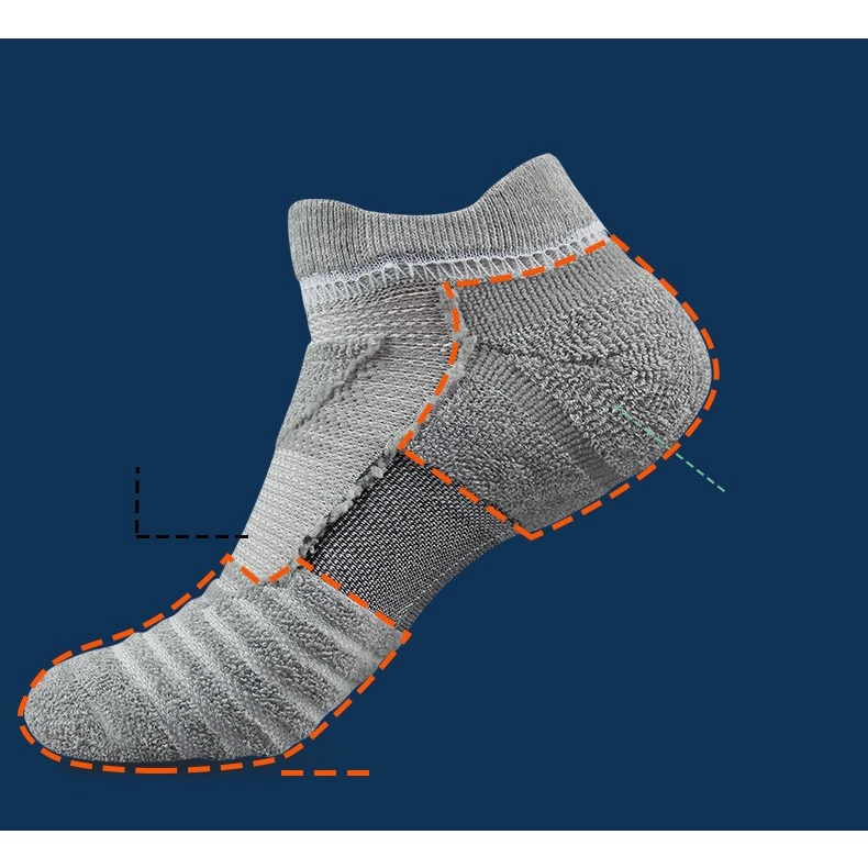 Kaos kaki Pendek Tebal Olahraga Sport Running Gym Men Socks SCH48