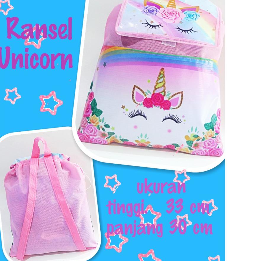 

QC PASS✔️⭐-12 Souvenir ulang tahun tas ransel unicorn