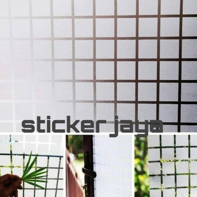 STICKER KACA/ KACA FILM MOTIF KOTAK KOTAK / SANBLAS MOTIF 101