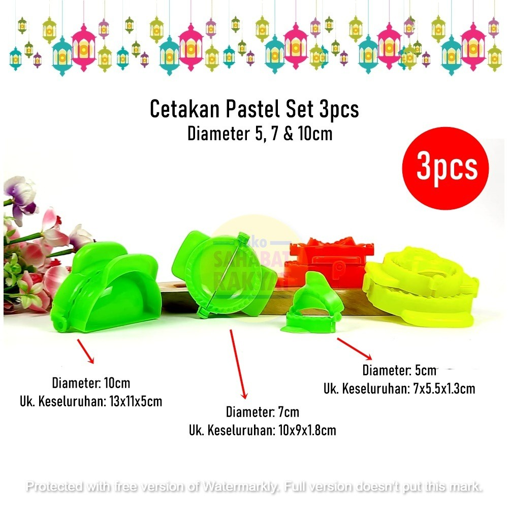 DPRL236B Cetakan Pastel Set 3pcs