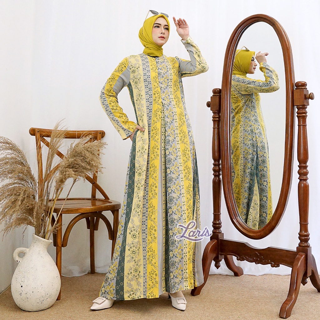 STANDAR-BIGSIZE | Jameela Gamis Plui Homedress Motif Size L XL XXL LD 100 110 120 Bahan Rayon Busui Friendly Original LARIS