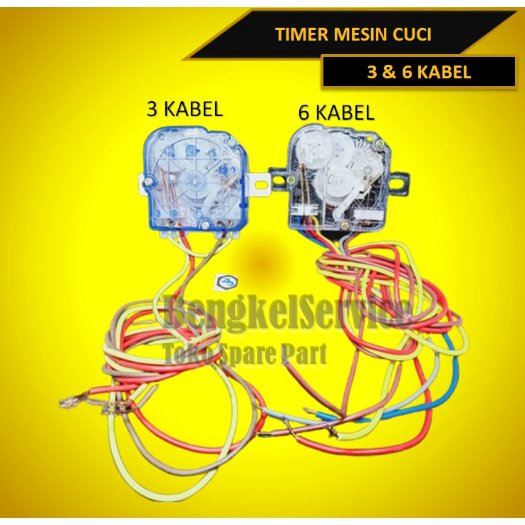 Timer Mesin Cuci Multi Universal 3 dan 6 kabel