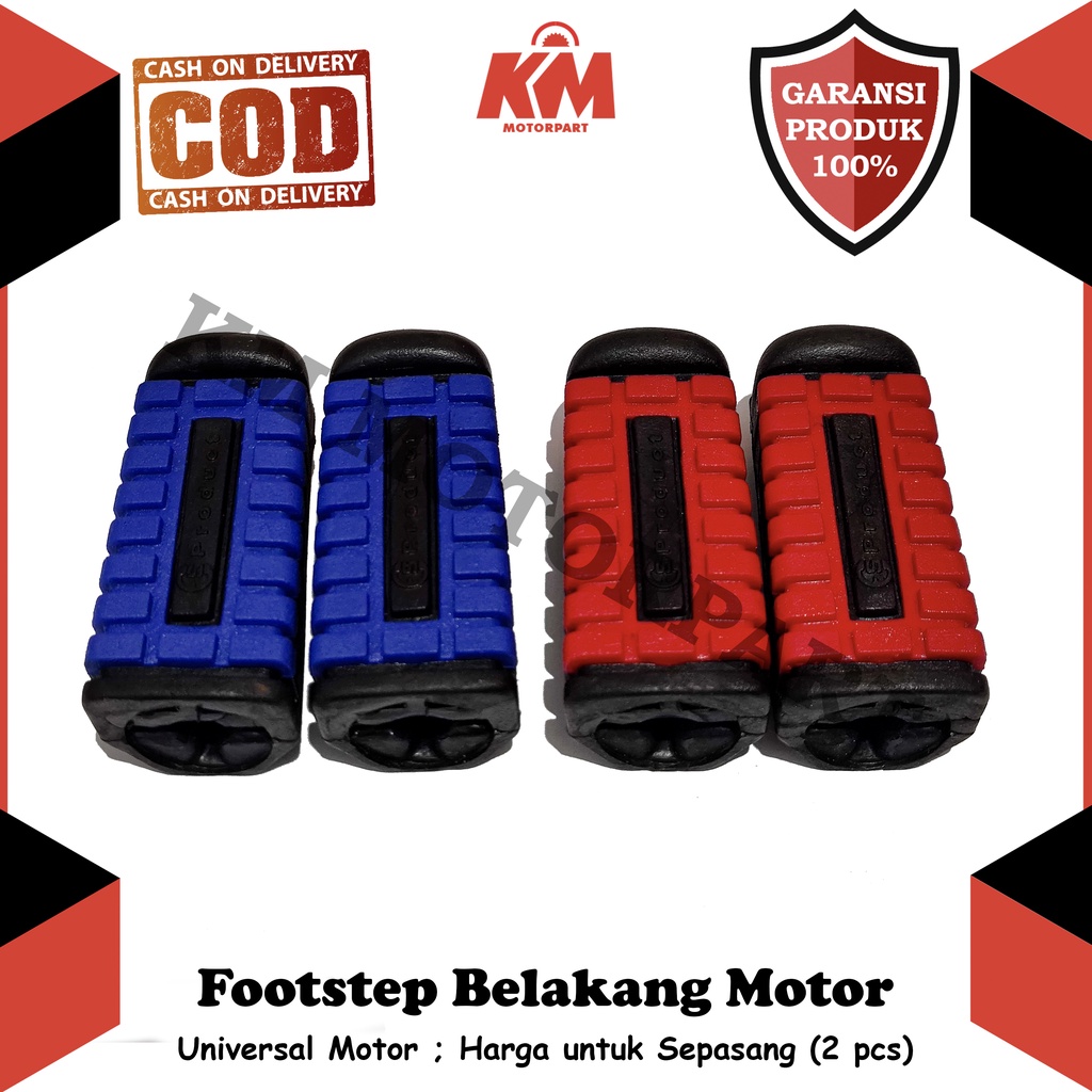 Footstep Belakang Cocok untuk Semua Motor Step Karet Barstep Variasi 2 Pcs