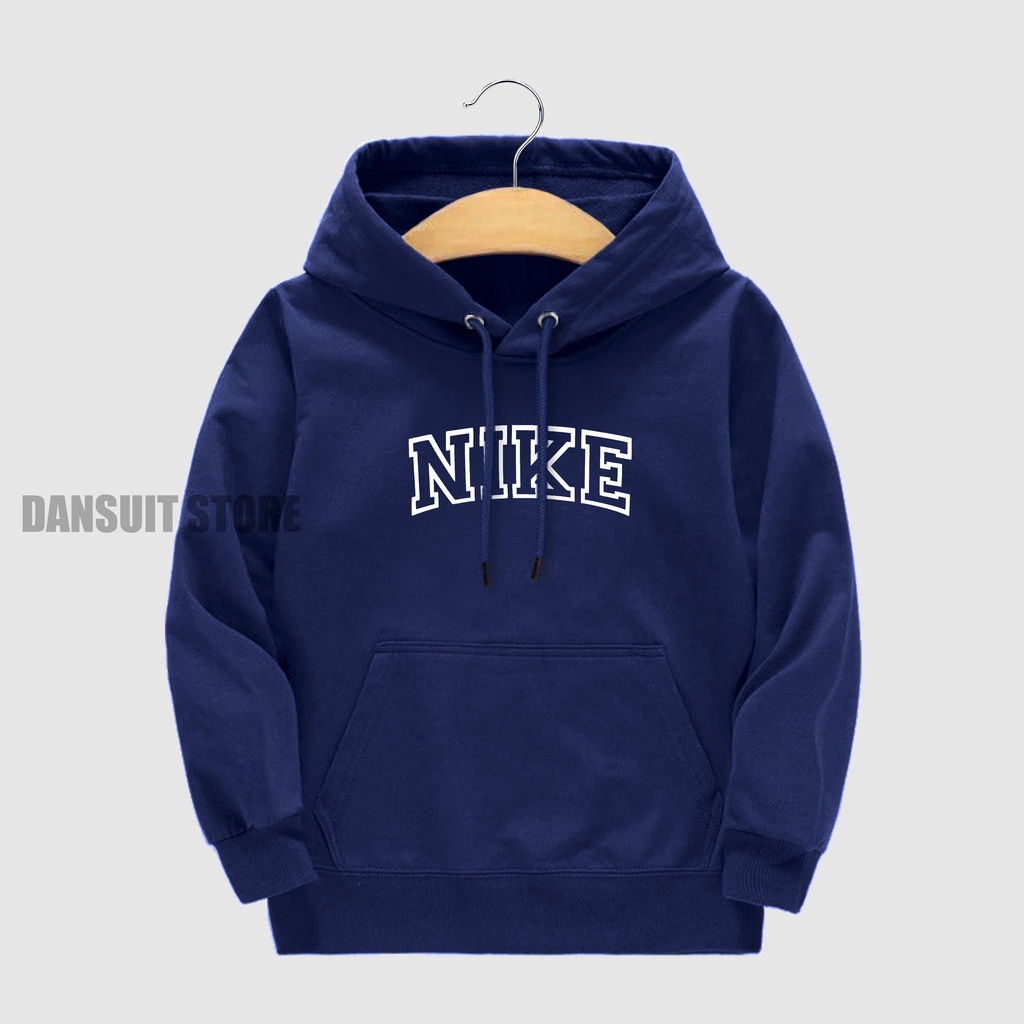 Sweater Hoodie Anak Laki-laki/Perempuan Usia 4-13 Tahun Hoodie Anak Motif Sablon NIKE Bahan Tebal Premium