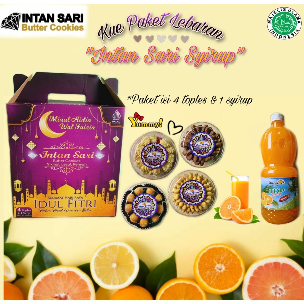 

HAMPERS LEBARAN IDUL FITRI KUE KERING INTAN SARI QUEEN SIRUP PARCEL RAMADHAN GROSIR MURAH