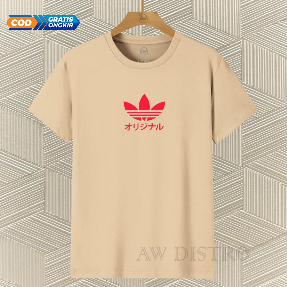 COD Baju Kaos Distro ADDS JAPAN Teks Merah Premium Quality Lengan Pendek