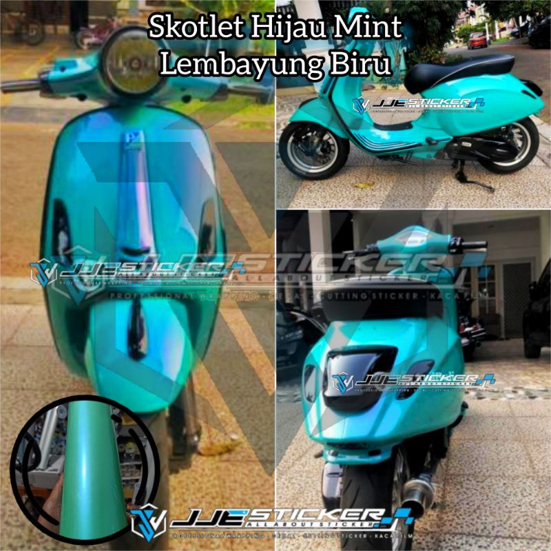 Skotlet Magic Hijau Mint Lembayung Biru Kualitas Premium Untuk Body Kendaraan.