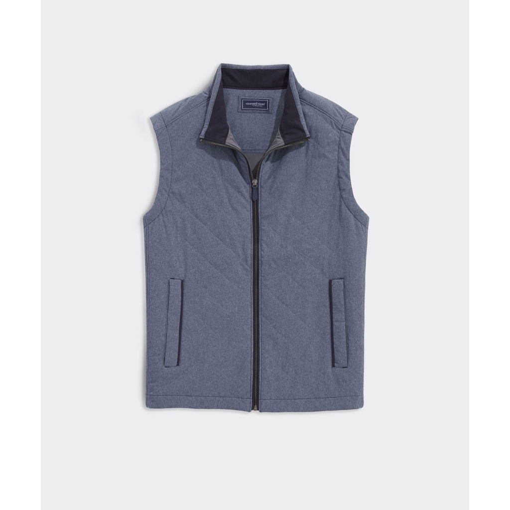 Vineyard Vines Stretch Dorset Quilted Vest Lite Blue Rompi Vine Yard Vines windproof anti angin anti