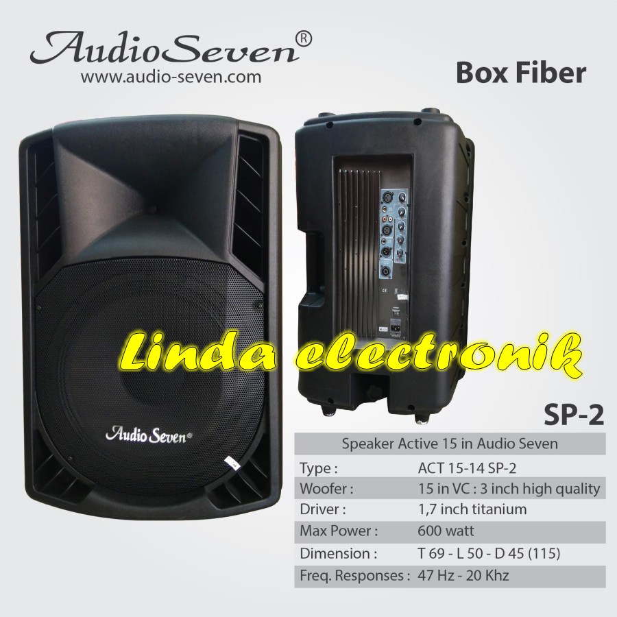 speaker aktif audio seven 15-14 sp2 600 watt x 2 garansi original