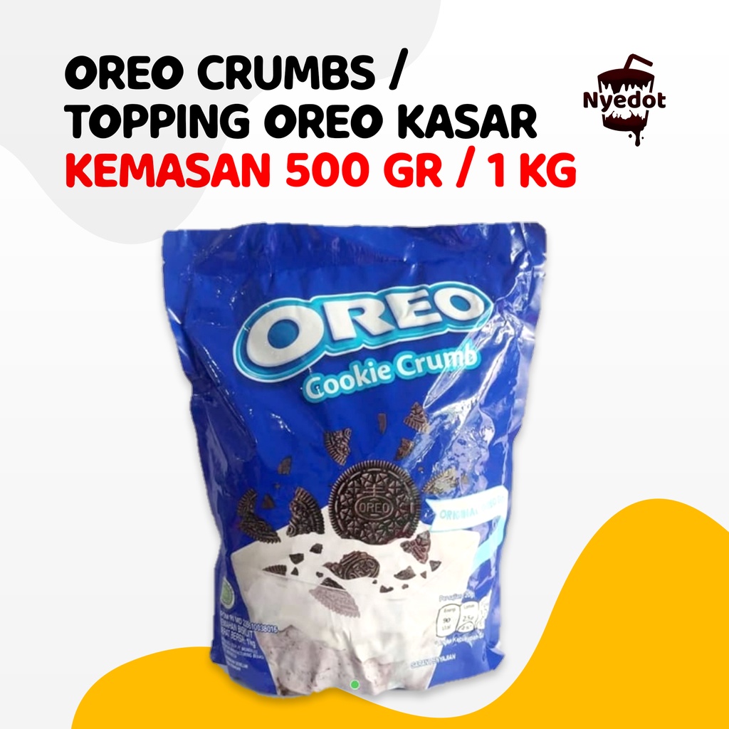 

Oreo crumbs 500 gram / 1 kg ( Halus / Kasar ) - Topping oreo untuk minuman kekinian - Oreo Kasar - Topping Oreo - Nyedot Kutisari - Surabaya