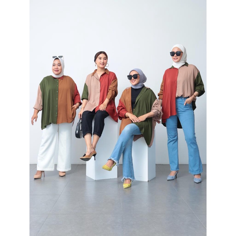 Kemeja Katun Kombi Warna - 2201.02.176