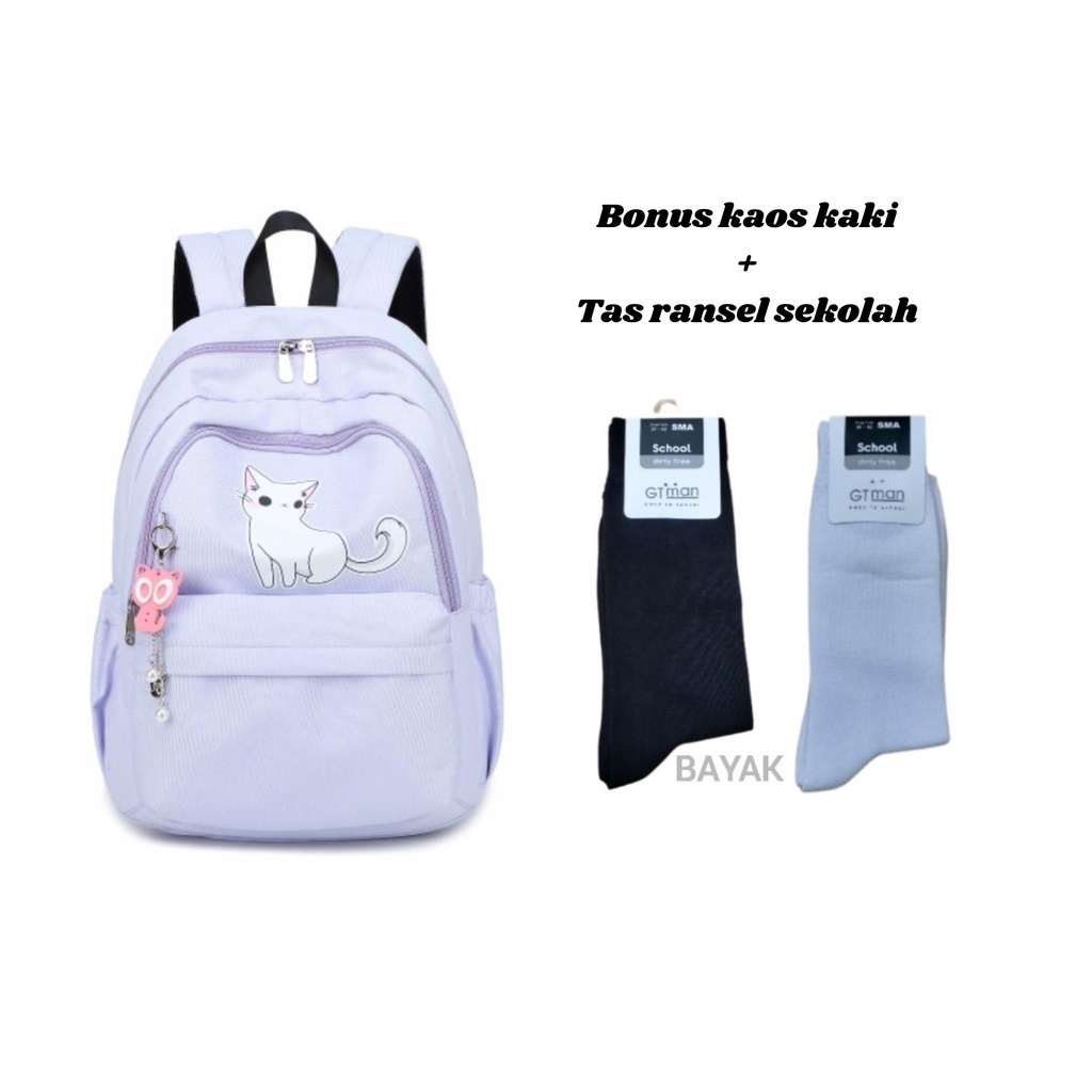 RAMADHAN SALE! Tas Sekolah Anak Perempuan SD SMP Ransel Wanita Premium Backpack terlaris