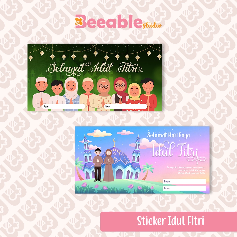 

[10pcs] Sticker Idul Fitri Lebaran Eid Mubarak Mini Greeting Card