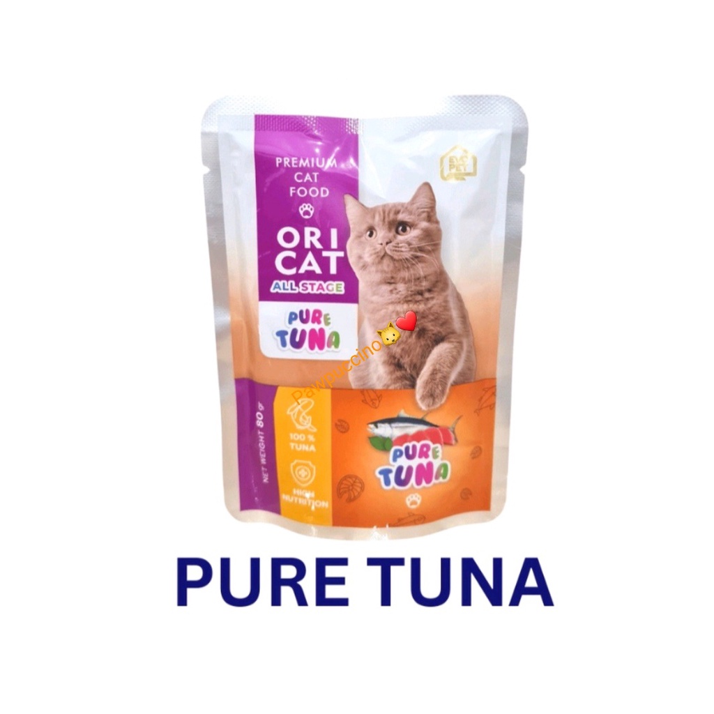 Ori cat pouch 80gr,Makanan basah(Wet food) kucing kitten &amp; adult