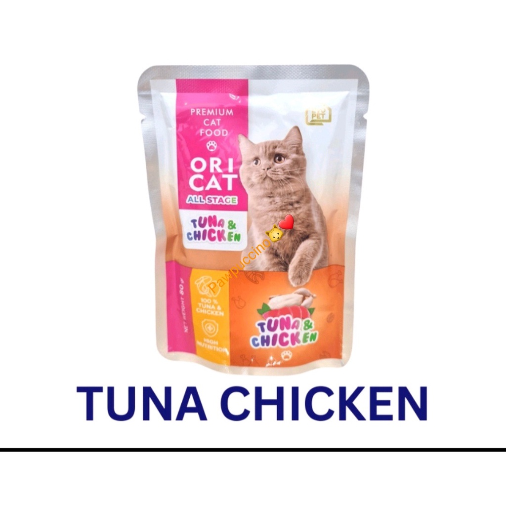 Ori cat pouch 80gr,Makanan basah(Wet food) kucing kitten &amp; adult
