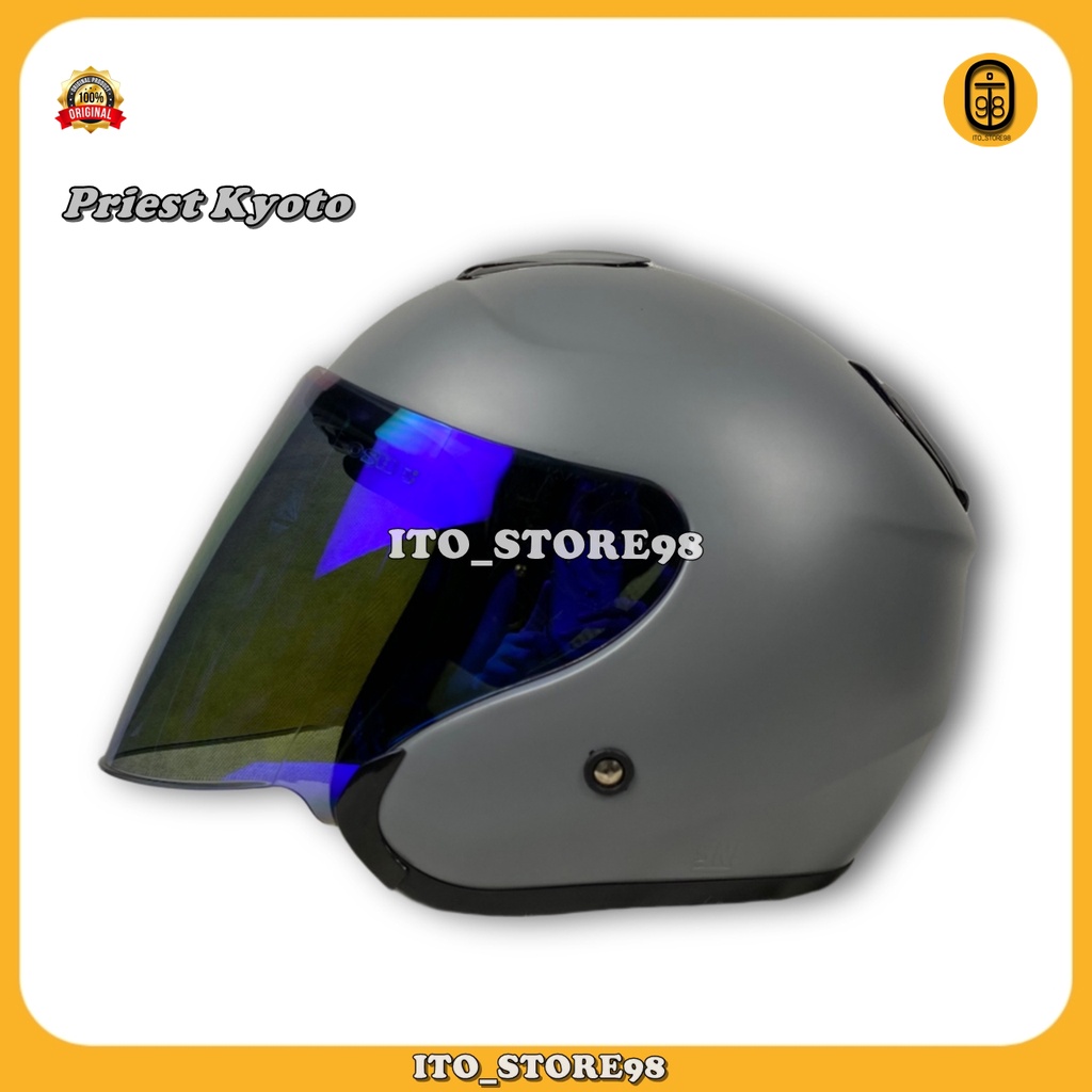Helm Sepeda Motor Half Face Tipe Dyr Osaka / Kyt Kyoto / West Najima Helem Original Priest Untuk Pri