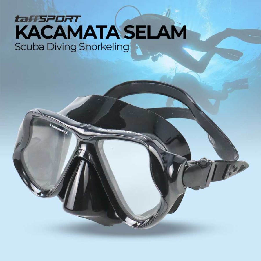 KACAMATA SELAM SCUBA DIVING SNORKELING TEMPERED GLASS AS303JF - TAFFSPORT