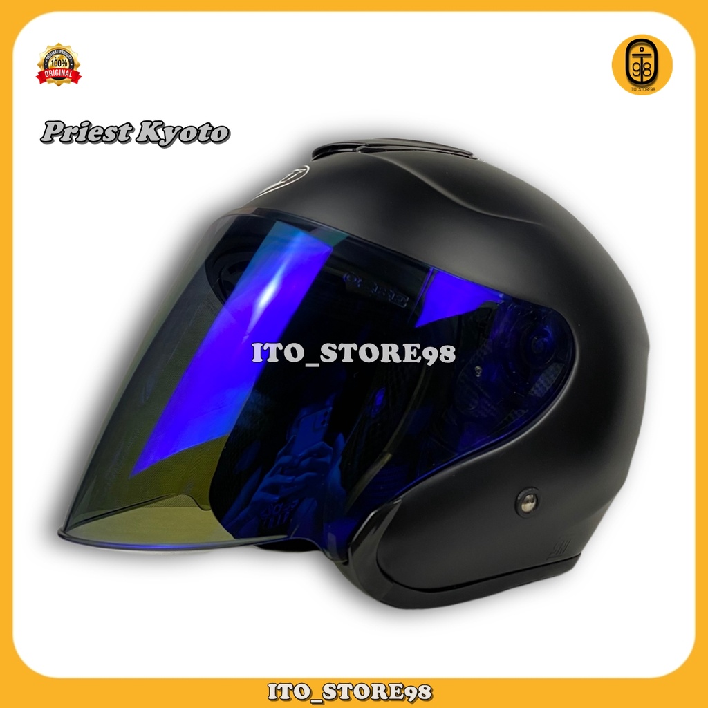 Helm Sepeda Motor Half Face Tipe Dyr Osaka / Kyt Kyoto / West Najima Helem Original Priest Untuk Pri