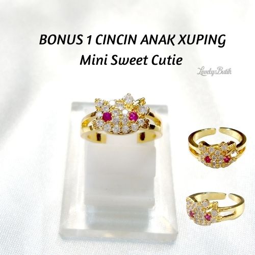 Gelang Tangan Xuping Anak Model Cutie Love Bonus 1 Cincin Xuping anak Sweet Cutie - Lovelybutik