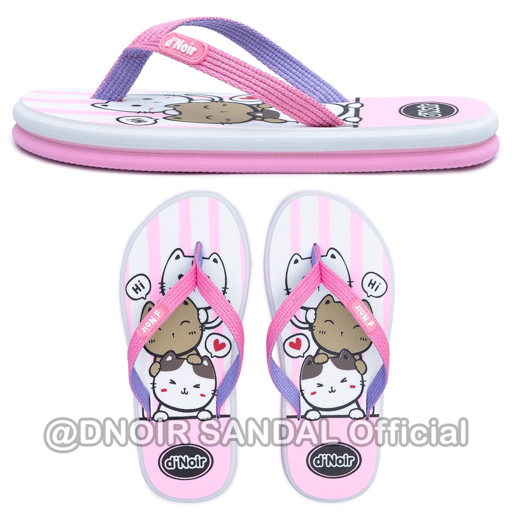 DNOIR Sandal Jepit Anak Perempuan 3CATS size 25 - 36