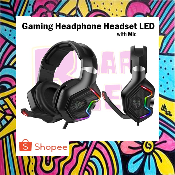 ONIKUMA Gaming Headphone Headset LED with Mic - K10 Pro - Black