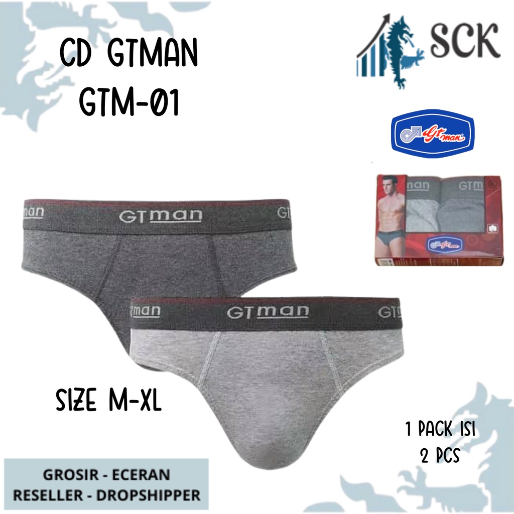 [ISI 2] Celana Dalam Pria GT MAN GTM-01 Premium / CD Laki GTMAN Active ukuran M-XL