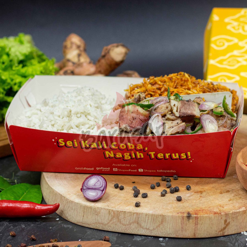 

BARASAP Rice Box Sei Sapi Malasap Nasi + Sei Sapi + Kentang Mustofa