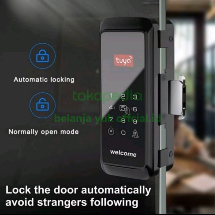 sliding door lock smart lock kunci pintu rumah digital elektrik