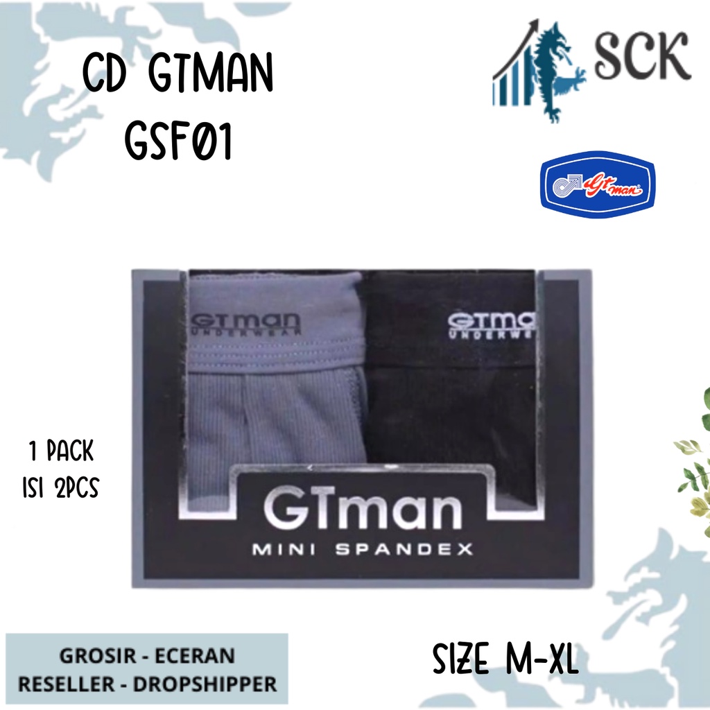 [ISI 2] CD Pria GTMAN GSF 01 Mini Spandex / Celana Dalam Laki GT Man GSF01 ukuran M-XL