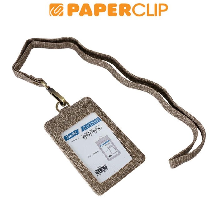 

Terlaris Id Card Bantex Leather 8869 Portrait + Lanyard 13 Beige