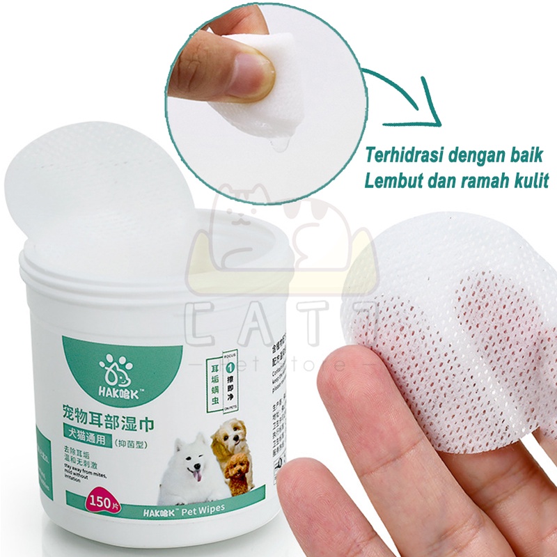 Tisu Mata Kucing Cature Anjing Eye Wipes Kucing Pet Wipes Anti Bacterial 130 pcs