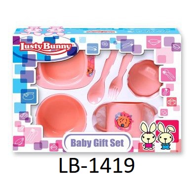 Willsen Lusty Bunny Baby Feeding Gift Set 6in1 Peralatan Makan Bayi / Kado Bayi - Kemasan BOX