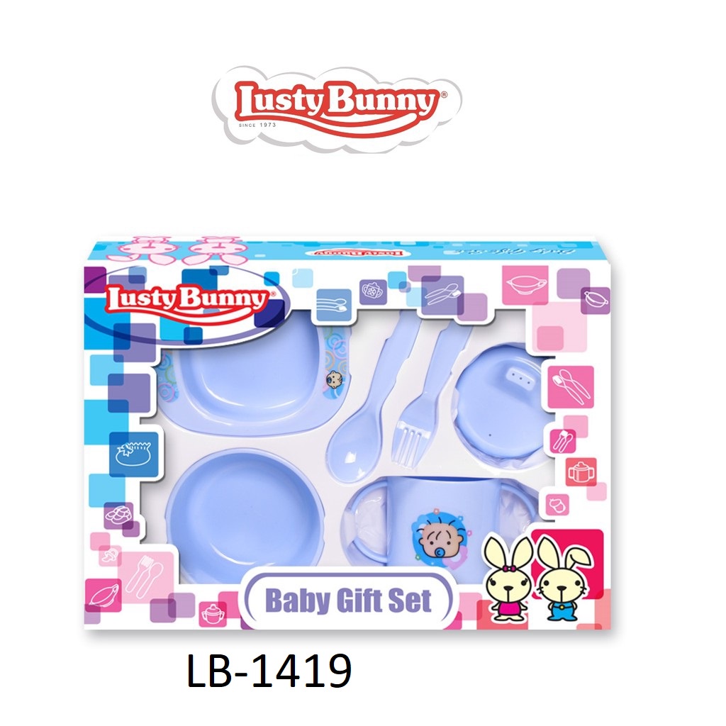 Willsen Lusty Bunny Baby Feeding Gift Set 6in1 Peralatan Makan Bayi / Kado Bayi - Kemasan BOX