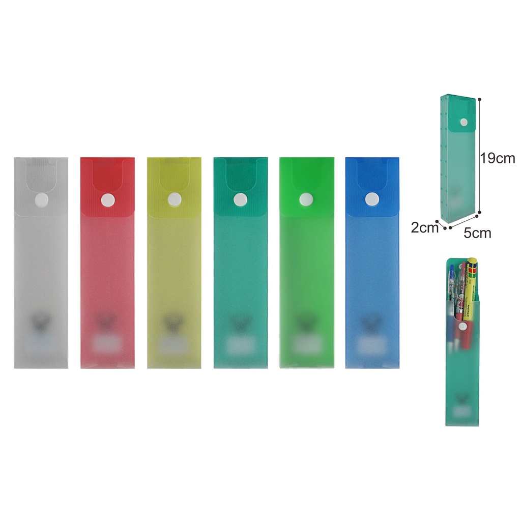 

Kotak Pensil Plastik Transparan / Tempat Pensil / Tepak Pensil / Plastic Pencil Case EAGLE
