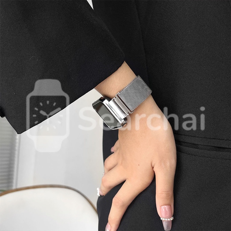 2 in 1 Milanese Strap For Redmi Watch 2 Lite Magnetic Attachment Watch Band Protective Case