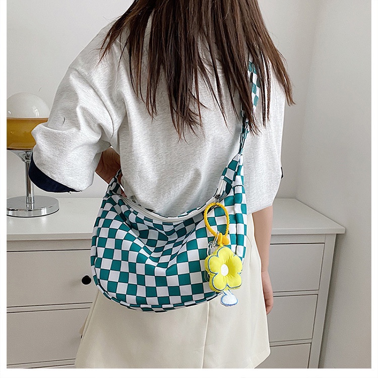 DOROTHY Tas Selempang Motif Catur Sling bag Bahu Catur Bag lucu Wanita Checkerboard Shoulder Bag Korean Style  Chikoisme