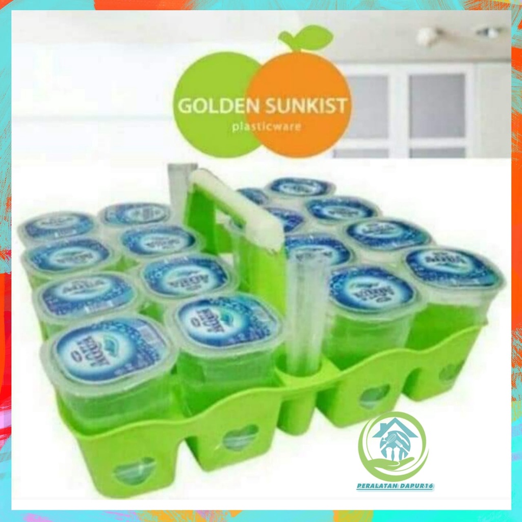 RAK AQUA GELAS 12 SEKAT / RAK AQUA GELAS GOLDEN SUNKIST RA 9012 / RAK AQUA MURAH