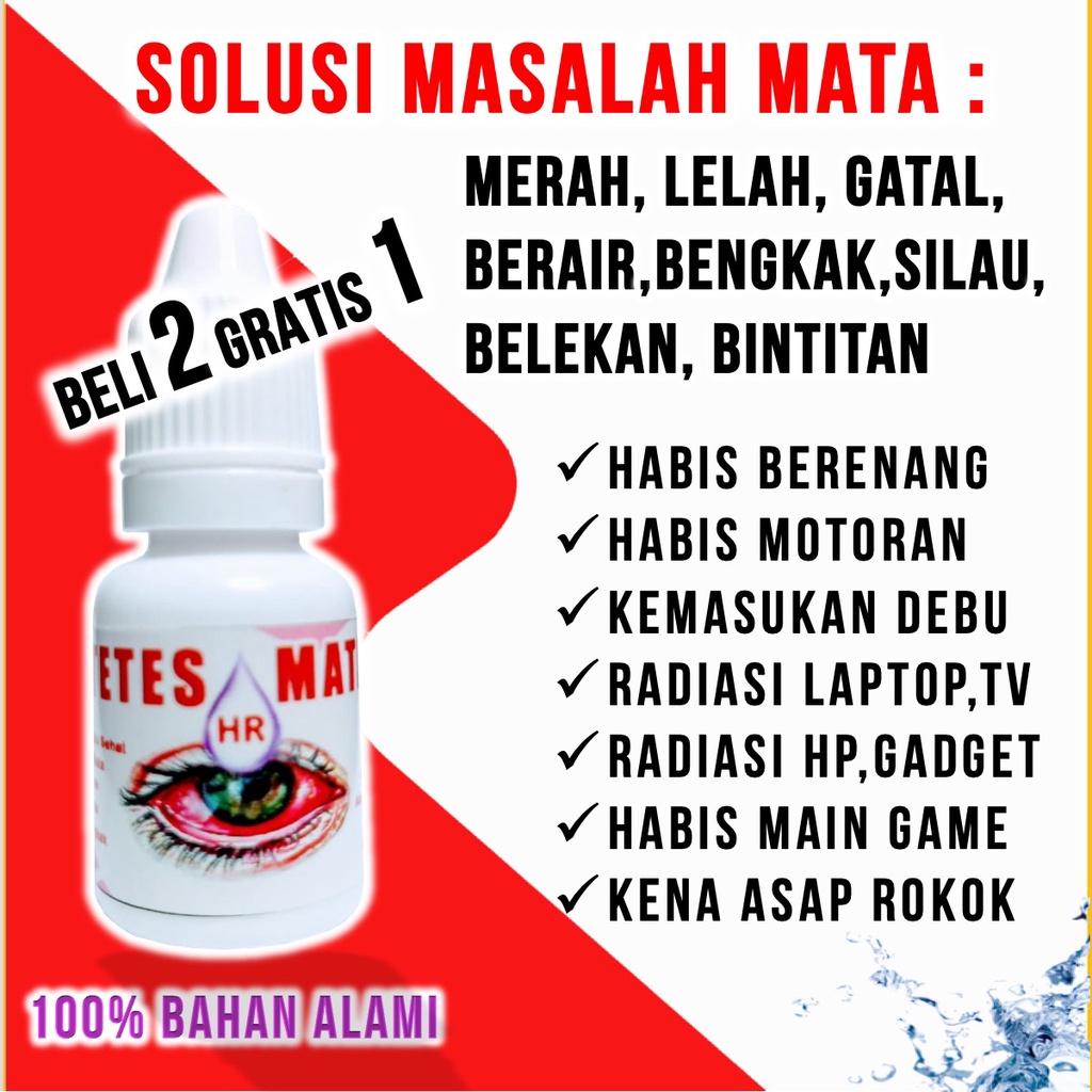 HR Tetes Mata Merah Iritasi Radang Perih Bengkak Gatal dan Berair